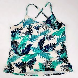 Womens Size XL Tankini Multicolor Adjustable Swimming Bathing Suit Tank Top